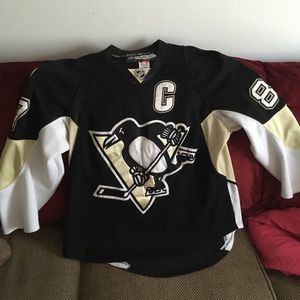 Real Stitched Sidney Crosby Penguins Jersey